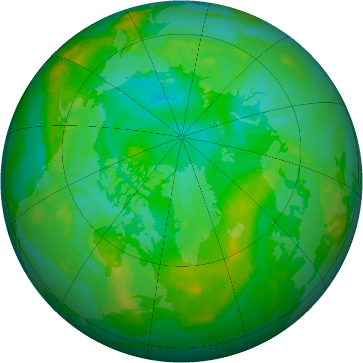 Arctic ozone map for 27 July 2002
